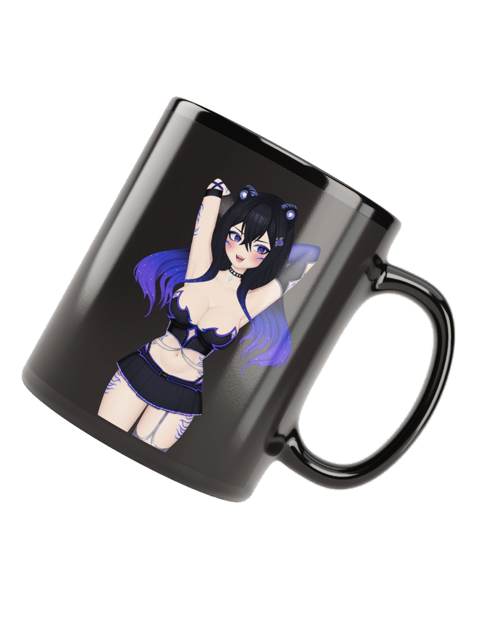 Arms Up - Hot and Cold | Black Glossy Mug product image (6)