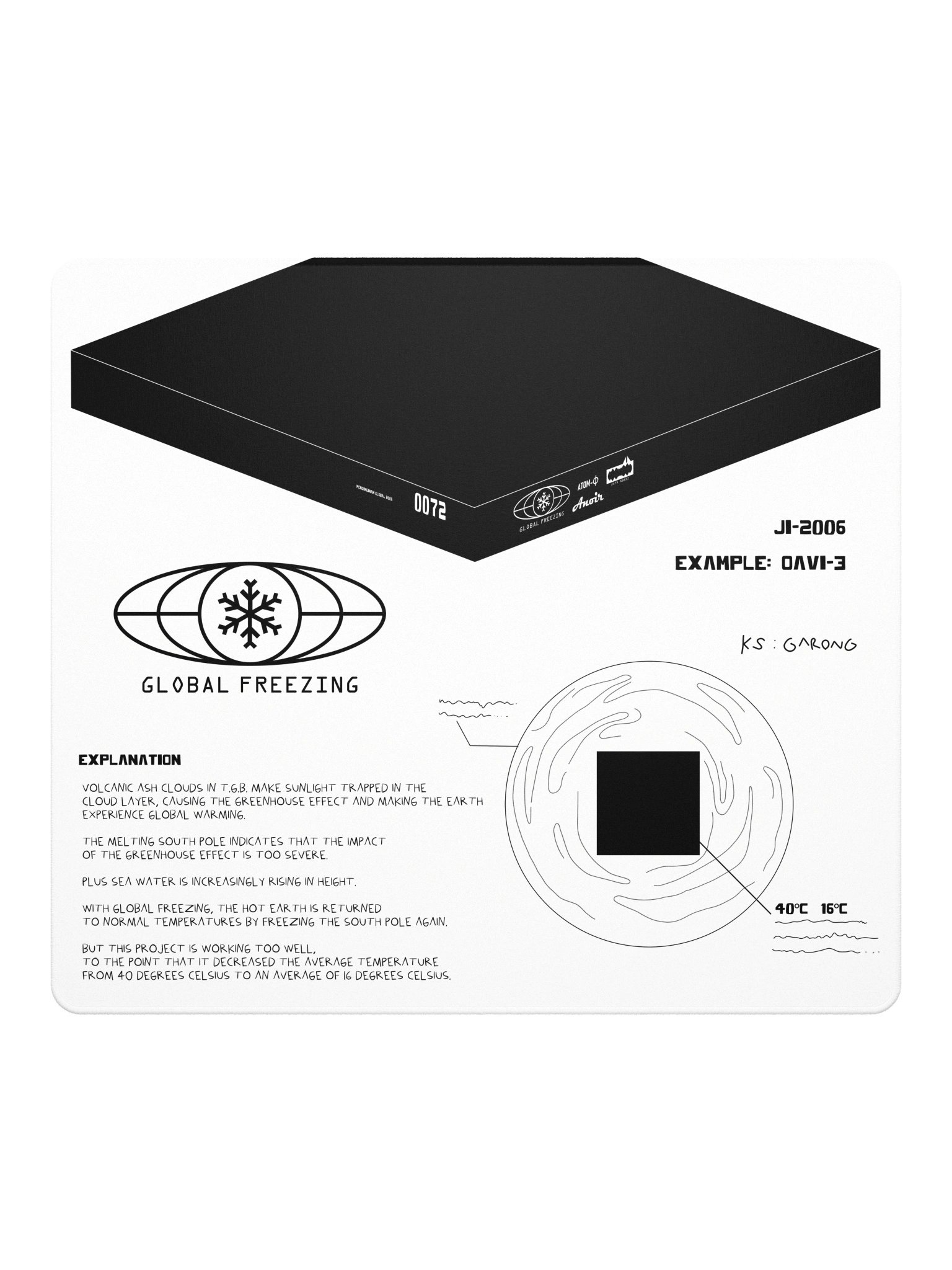 DESKMAT | GLOBAL FREEZING (WHITE EDITION) product image (4)