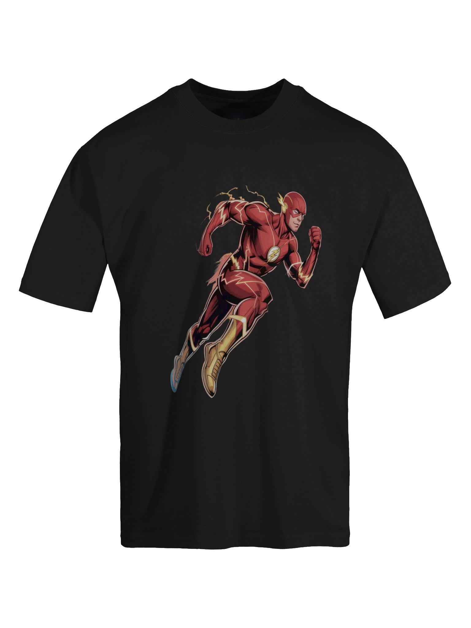 Inferno Trail: The Flash Blazing Pursuit Oversized Faded T-Shirt product image (1)