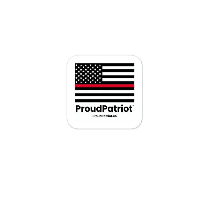 American Thin Red Flag Vinyl Sticker product image (1)