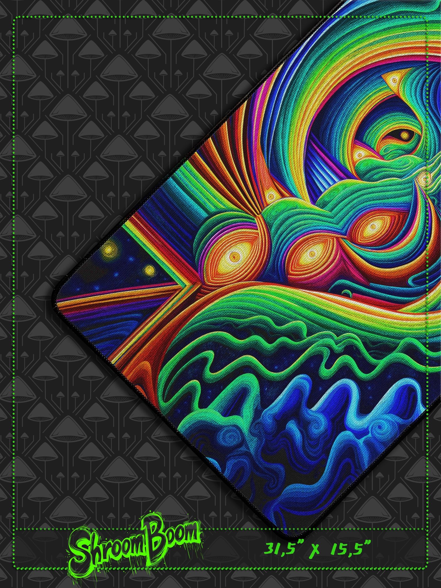 Chromatic Current - Abstract Studio Desk Mat 31.5 x 15.5 product image (2)
