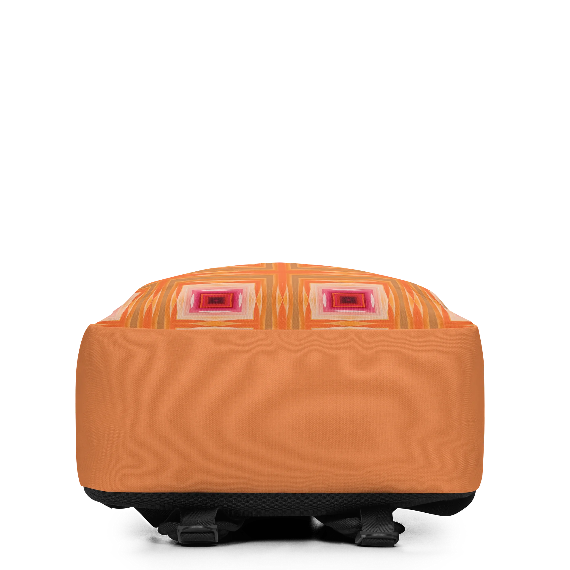 Retro Orange Geometric Backpack Minimal Pattern Everyday Bag product image (4)
