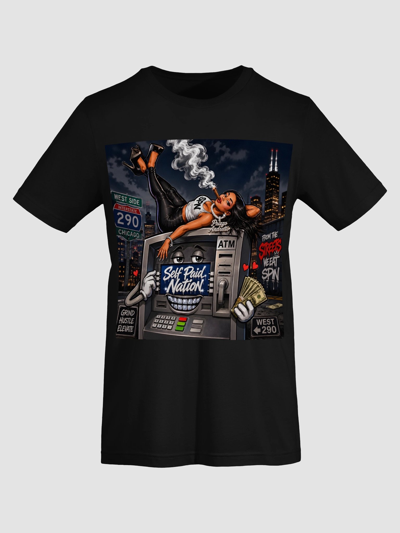 Self Paid Nation Chicago Hustle Tee product image (29)