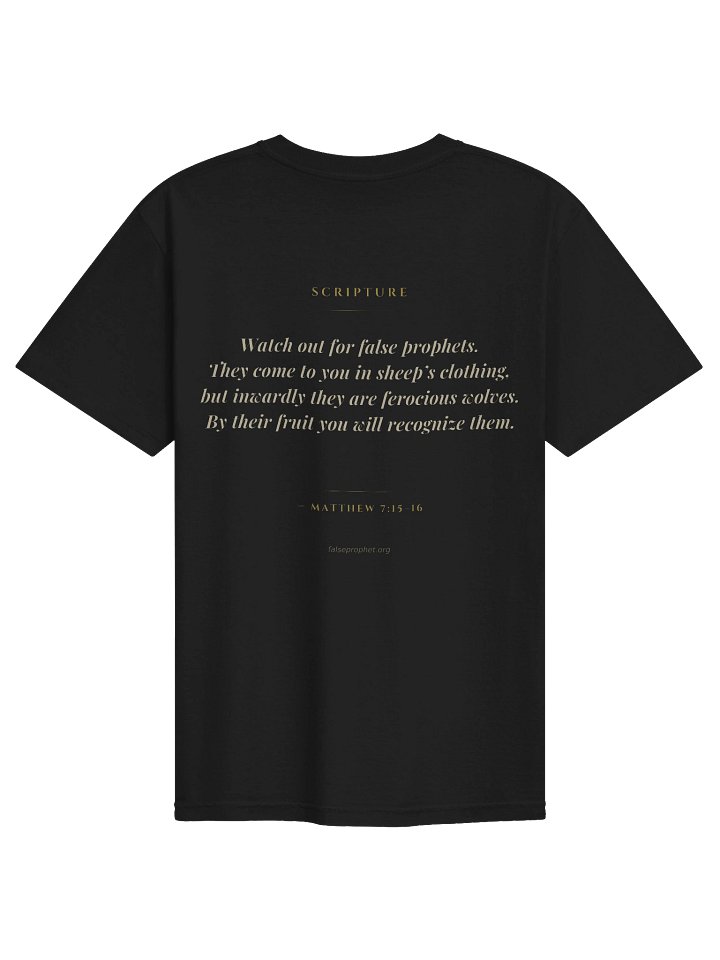 Matthew 7:15/Beware False Prophets T-Shirt (Black) product image (1)