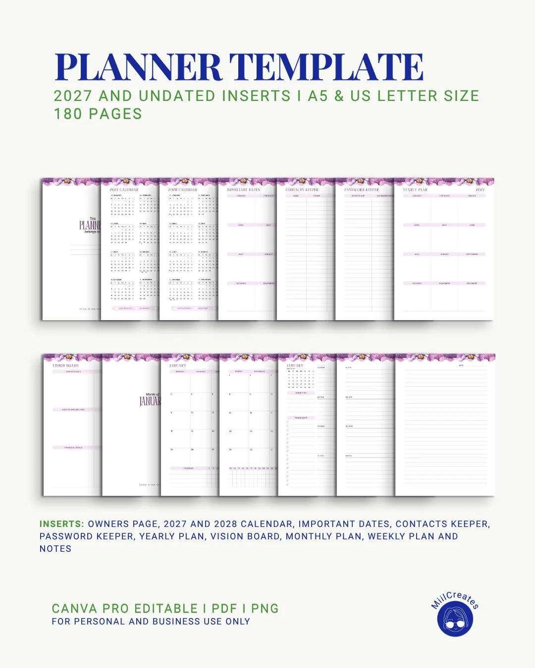 2027 & Undated Planner Template (Bundle) product image (3)