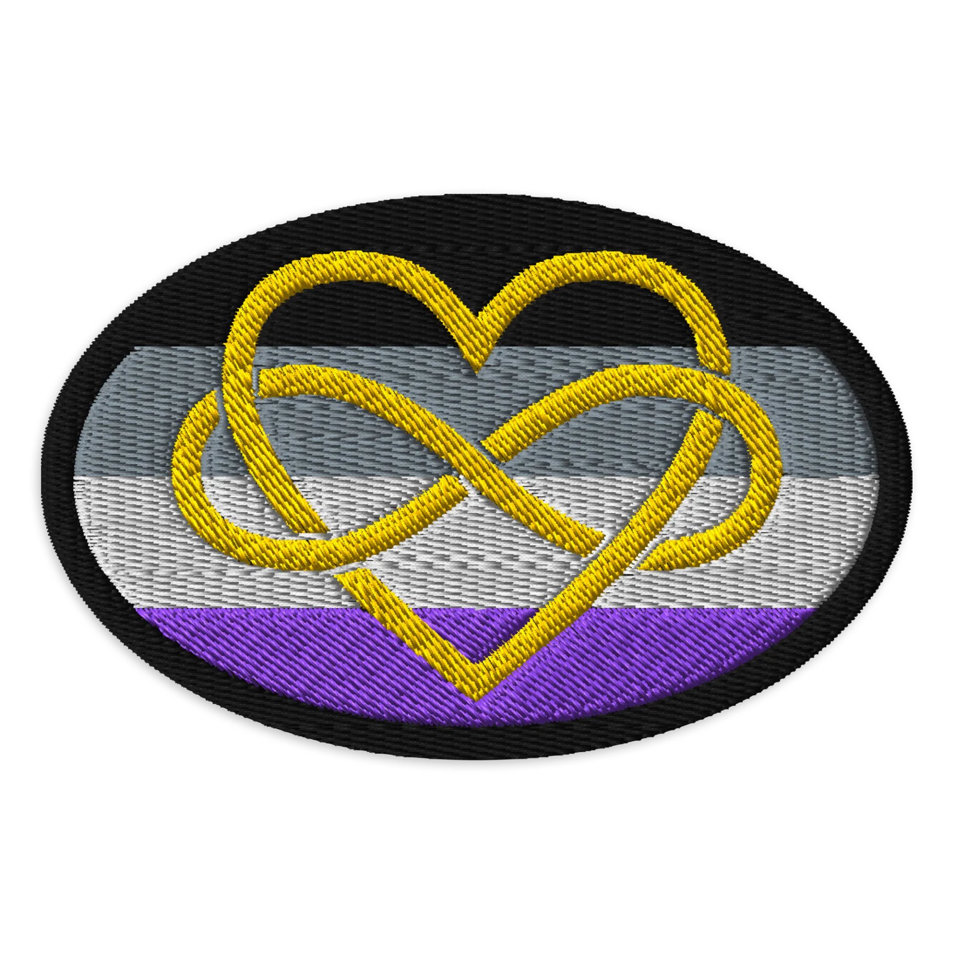Asexual Poly Infinity Heart Patch - Oval product image (1)