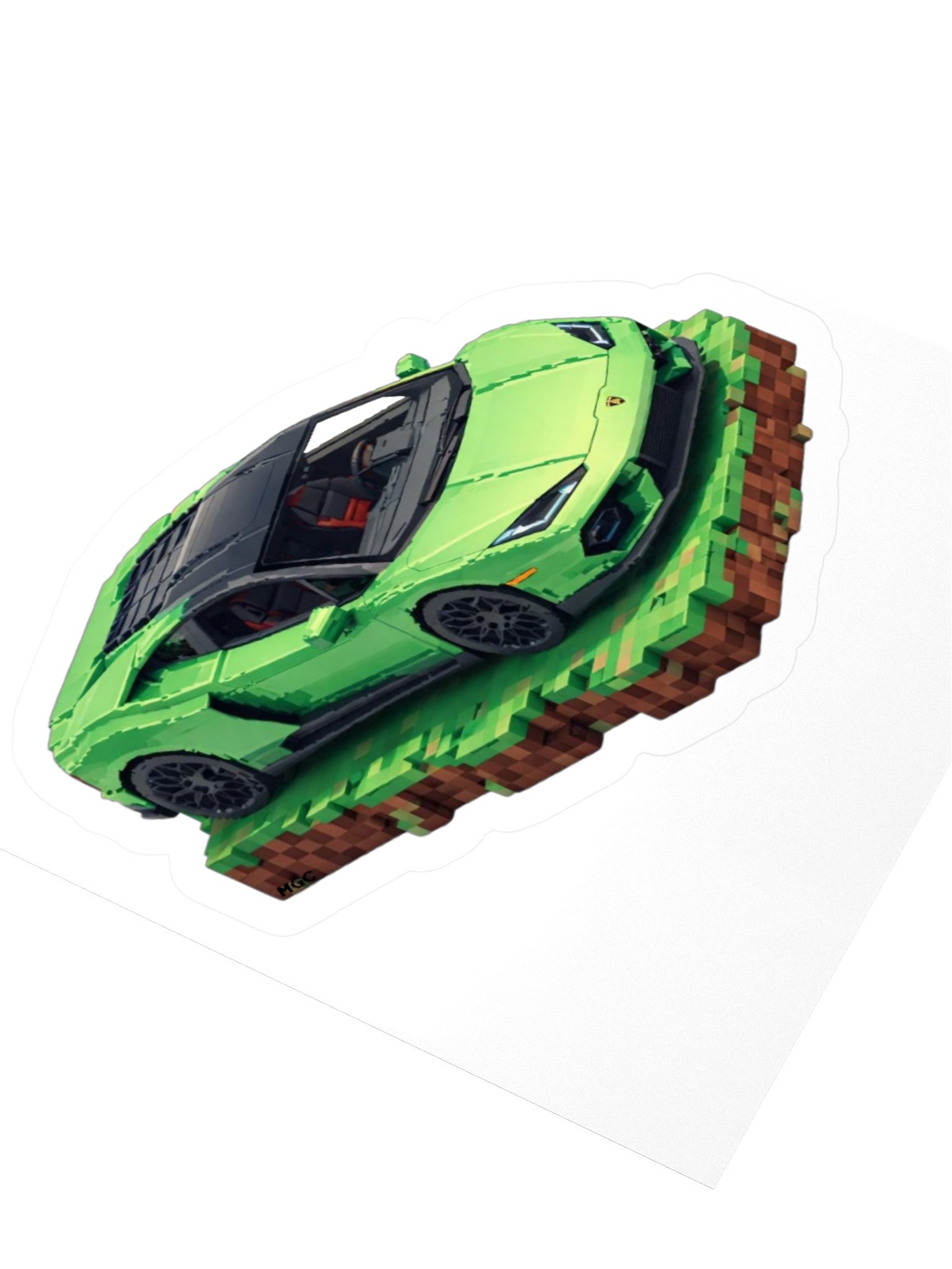 Green Lamborghini Temerario Sticker (Pixel, Retro, Minecraft) product image (7)