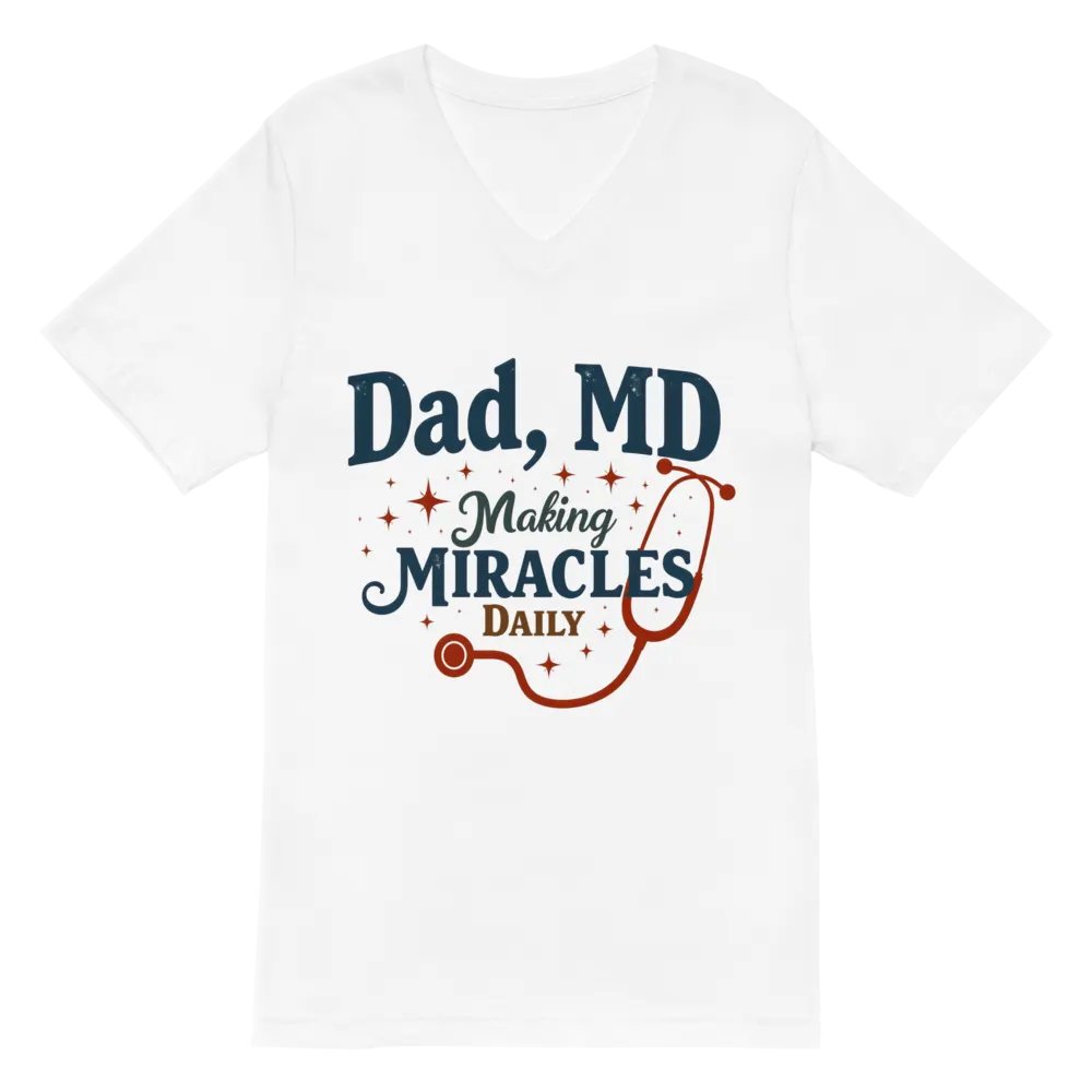 Dad, MD Making Miracles Daily V-Neck Tee product image (2)