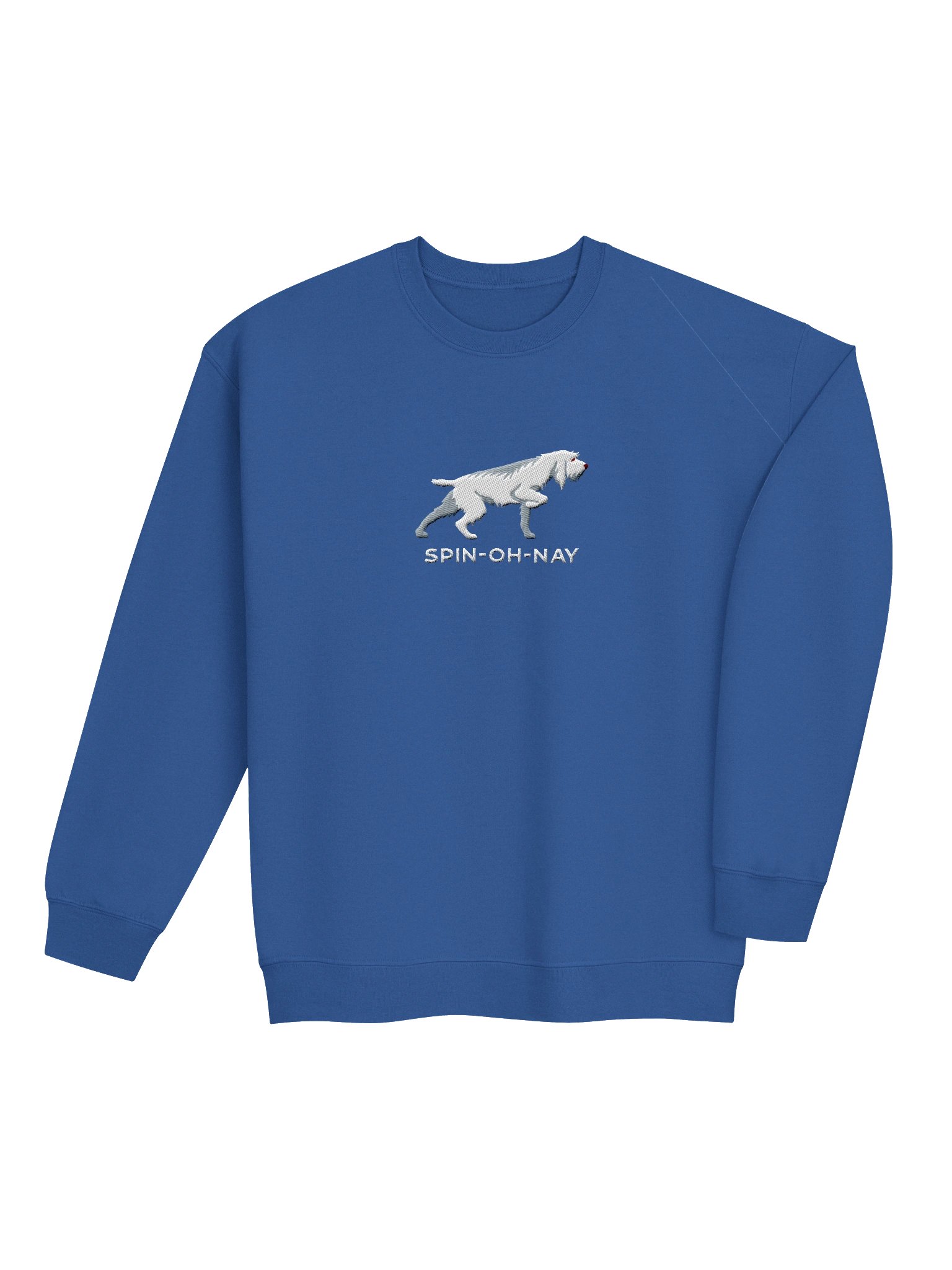Spin-Oh-Nay Sweatshirt (Embroidered) of a Spinone Italiano(White) product image (7)