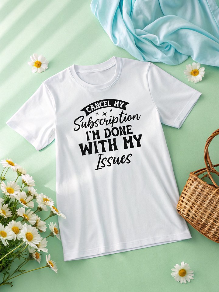 Cancel My Subscription I'm Done With My Issues Women White T-Shirt product image (2)
