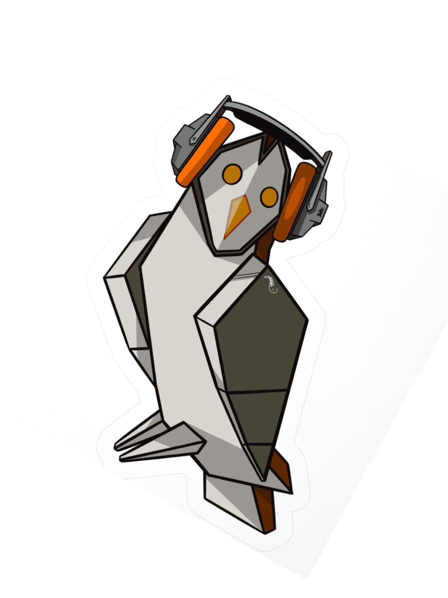 The Beats Owl — Kiss-Cut Sticker product image (2)