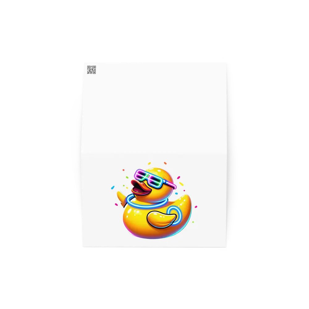 Neon Party Rubber Duck Card product image (2)