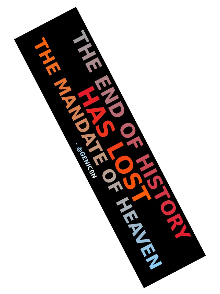 End of History Bumper Sticker product image (2)