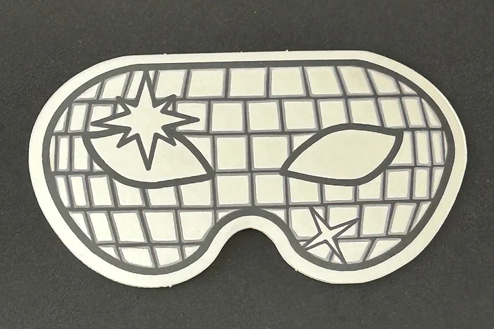 Mirror Mask Vinyl Sticker product image (1)