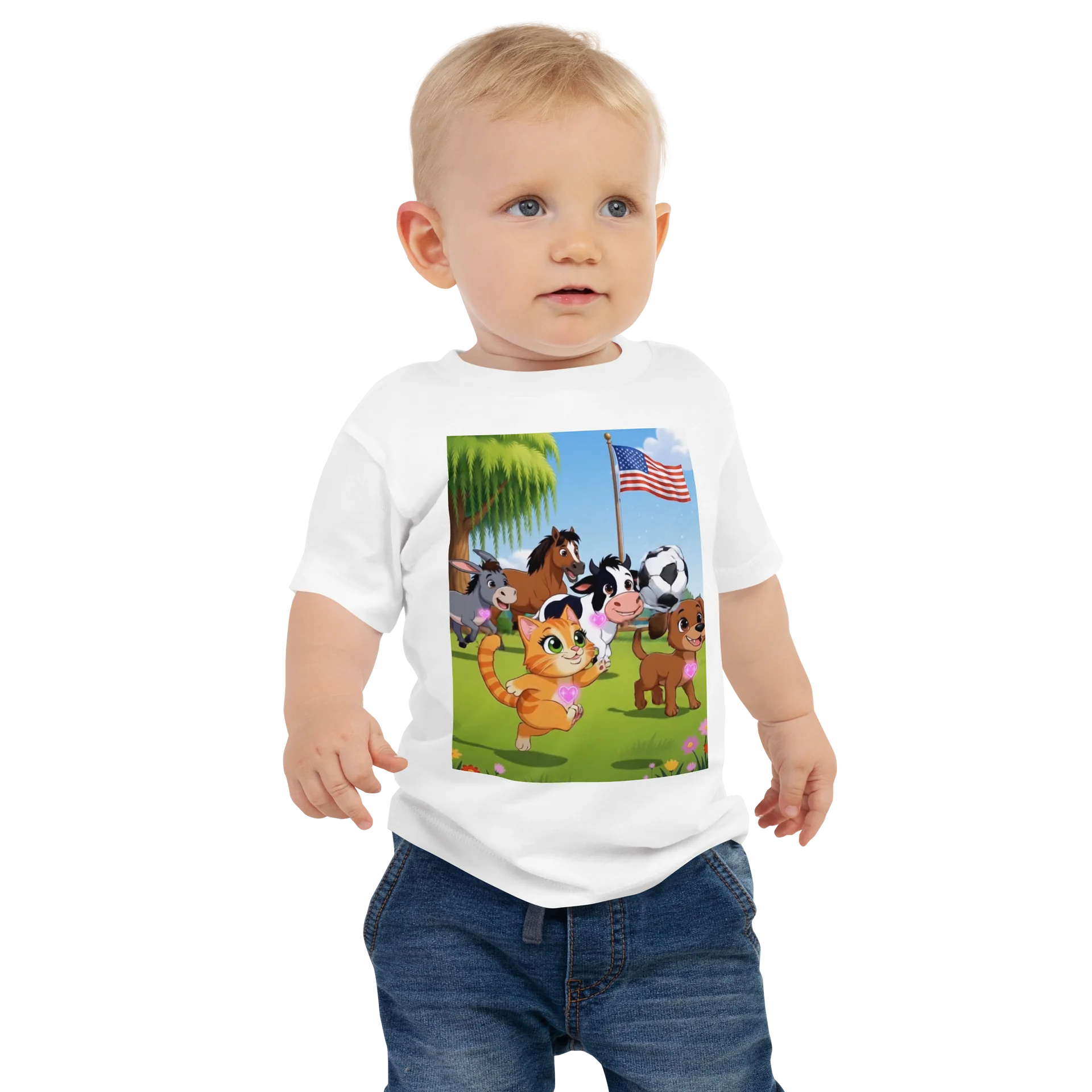 Farm Animal Soccer Baby Tee product image (1)