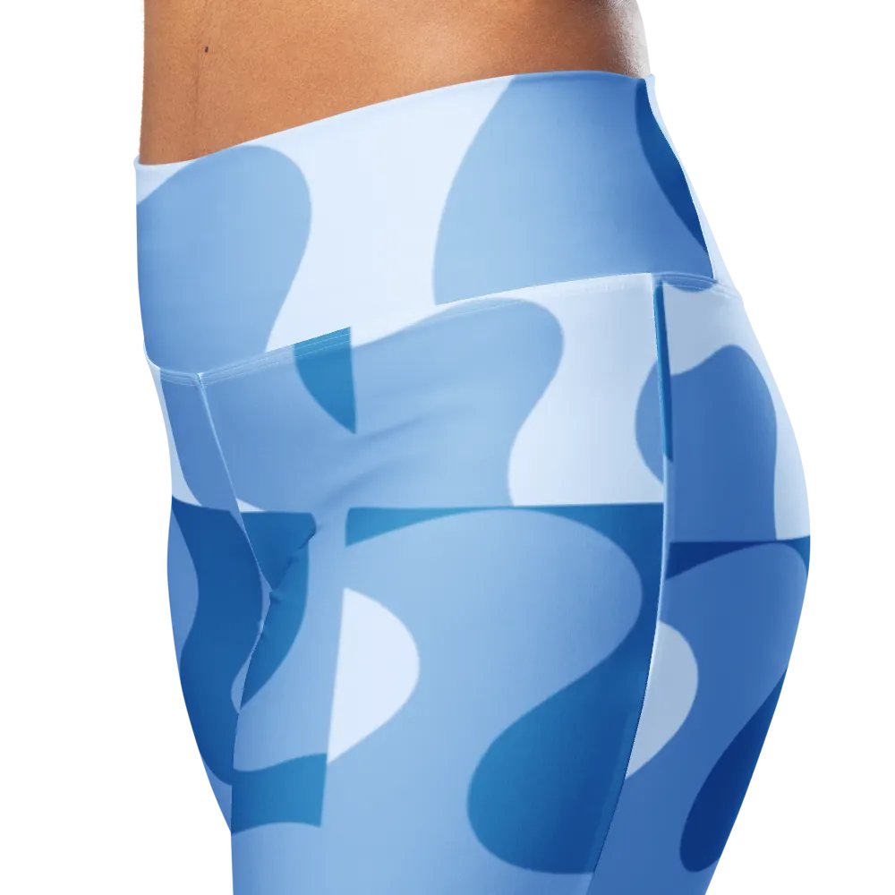 Blue Pattern Flare Pants product image (11)