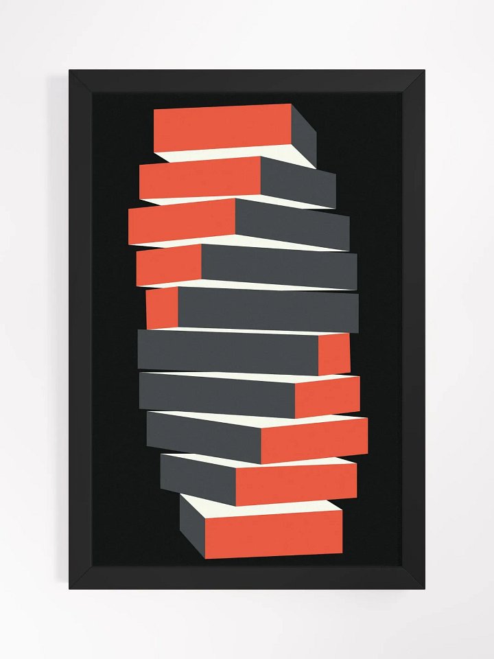 Dynamic Block Stack Matte Poster product image (3)
