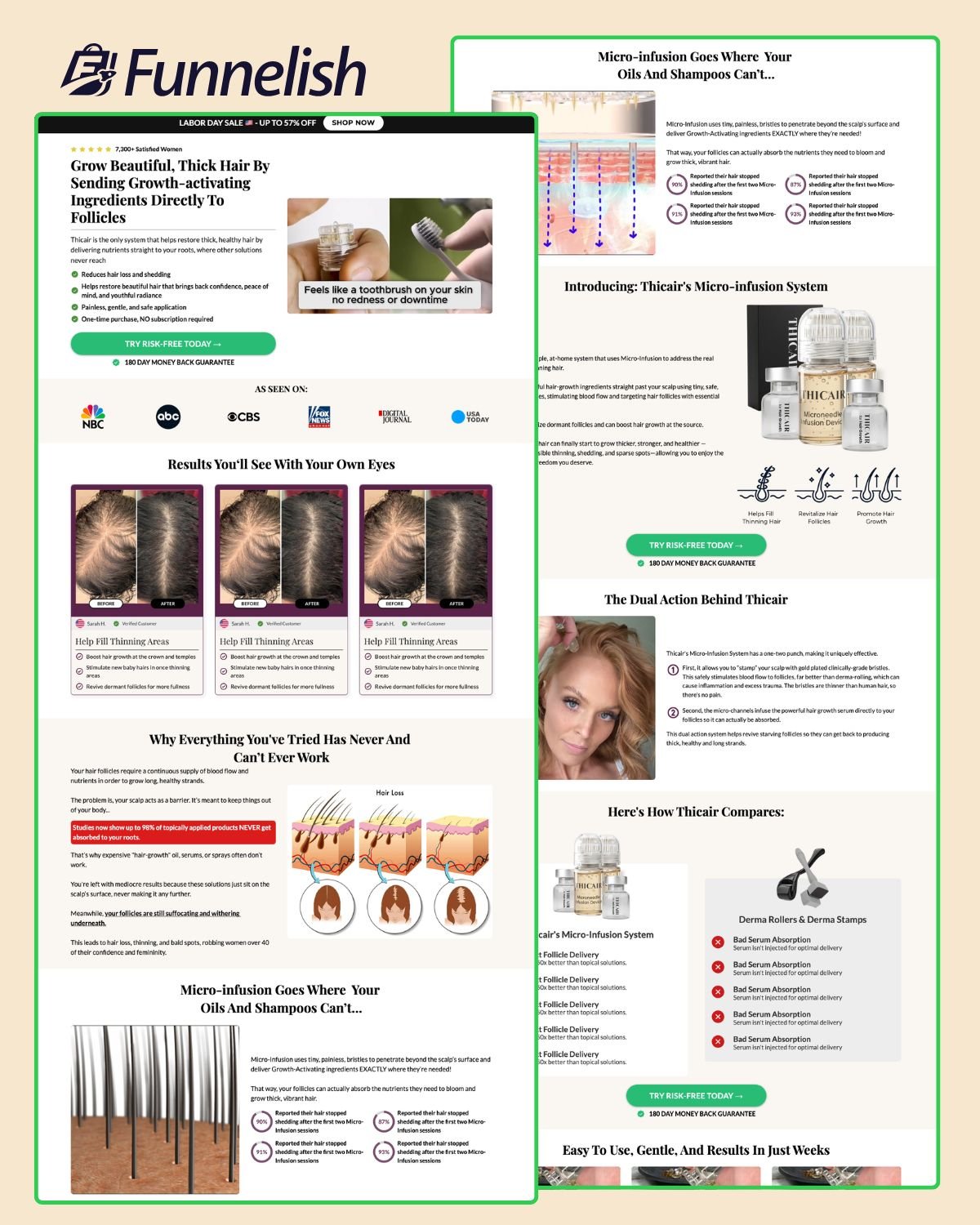 Thicair Serum Funnel | Funnelish Template product image (1)