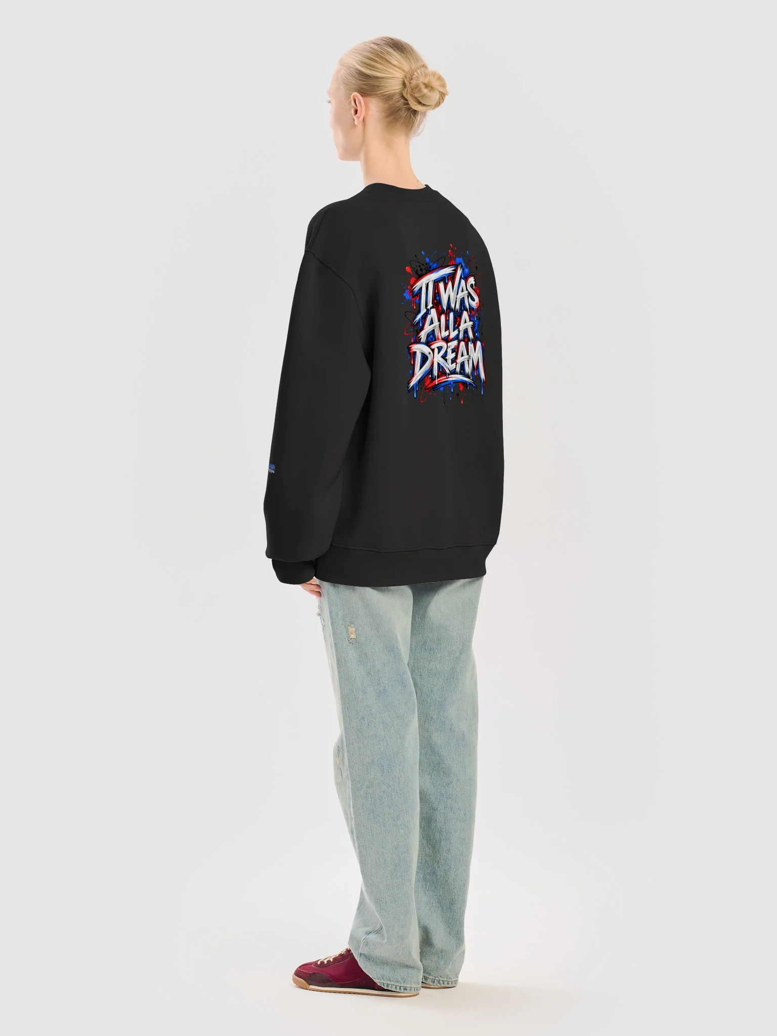 Crowned Doves Graphic Oversized Sweatshirt product image (23)