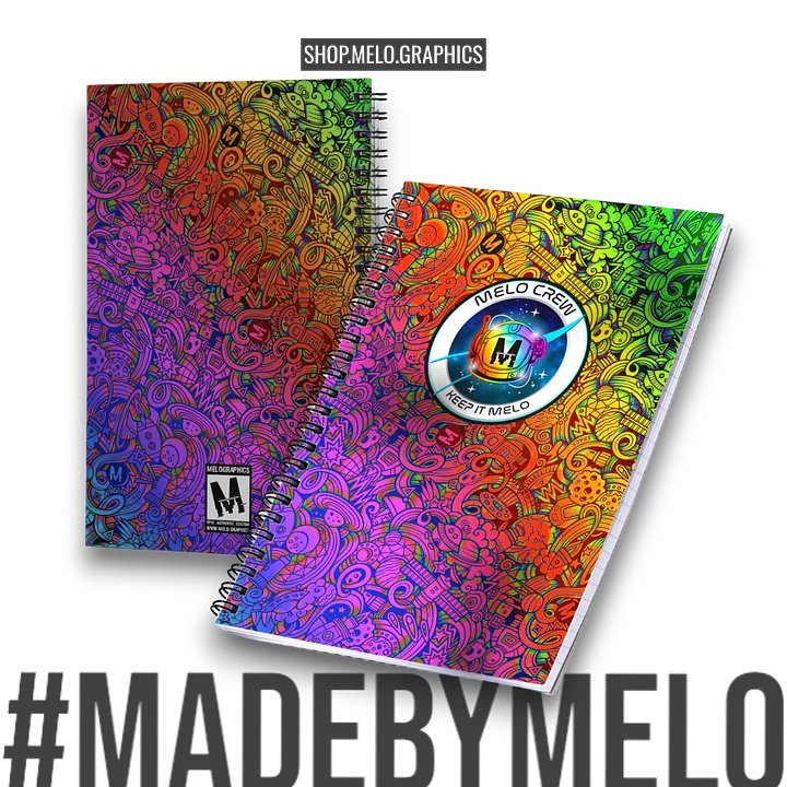 Rainbow Space Scribble Spiral Notebook - 5.5X8.5