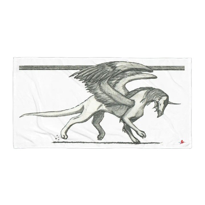 Feather Winged Dragon Bath Towel product image (1)