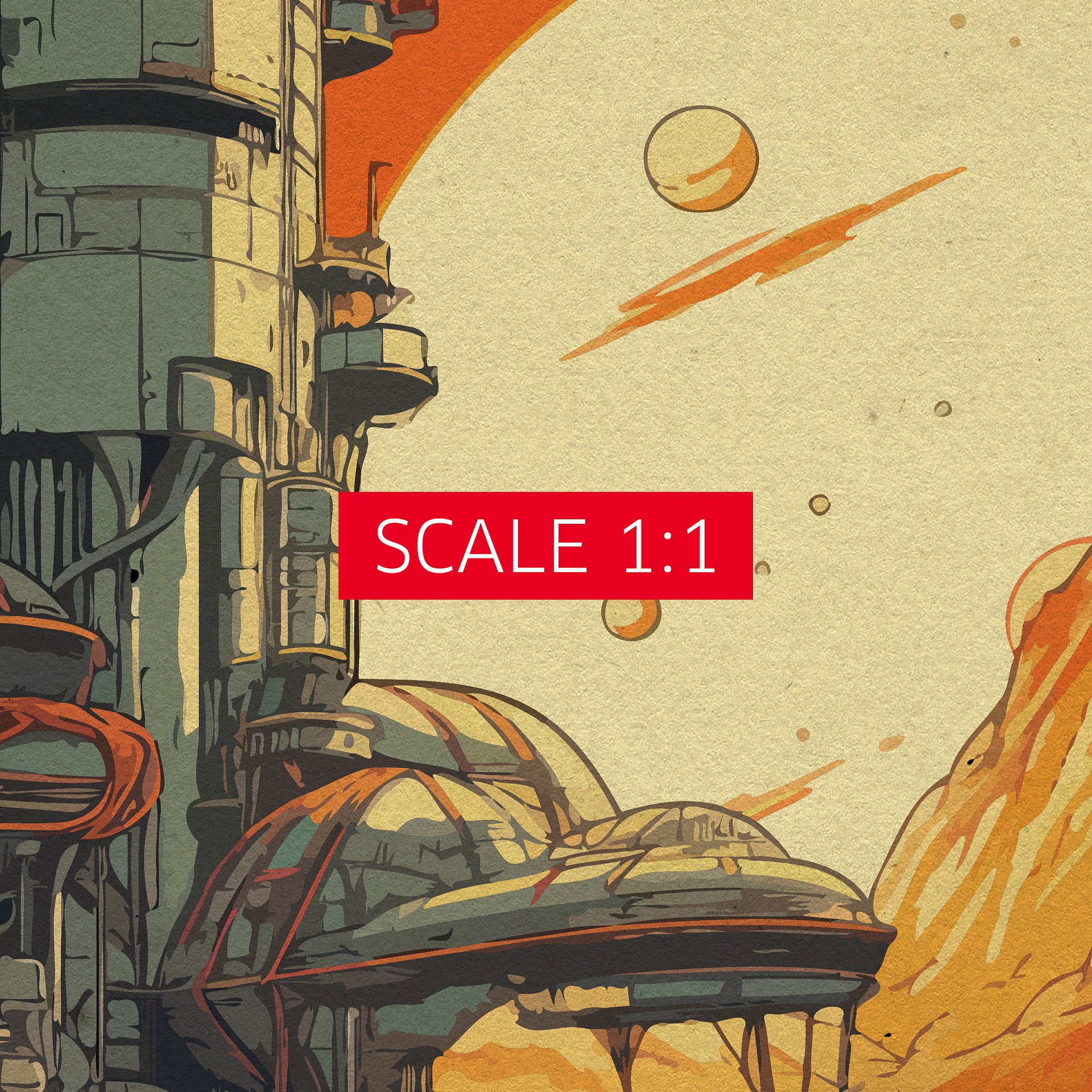 Mars, colony, astronaut — Vintage space poster product image (5)