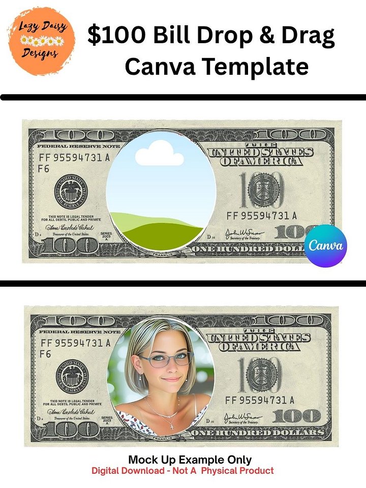 $100 Bill Template product image (1)