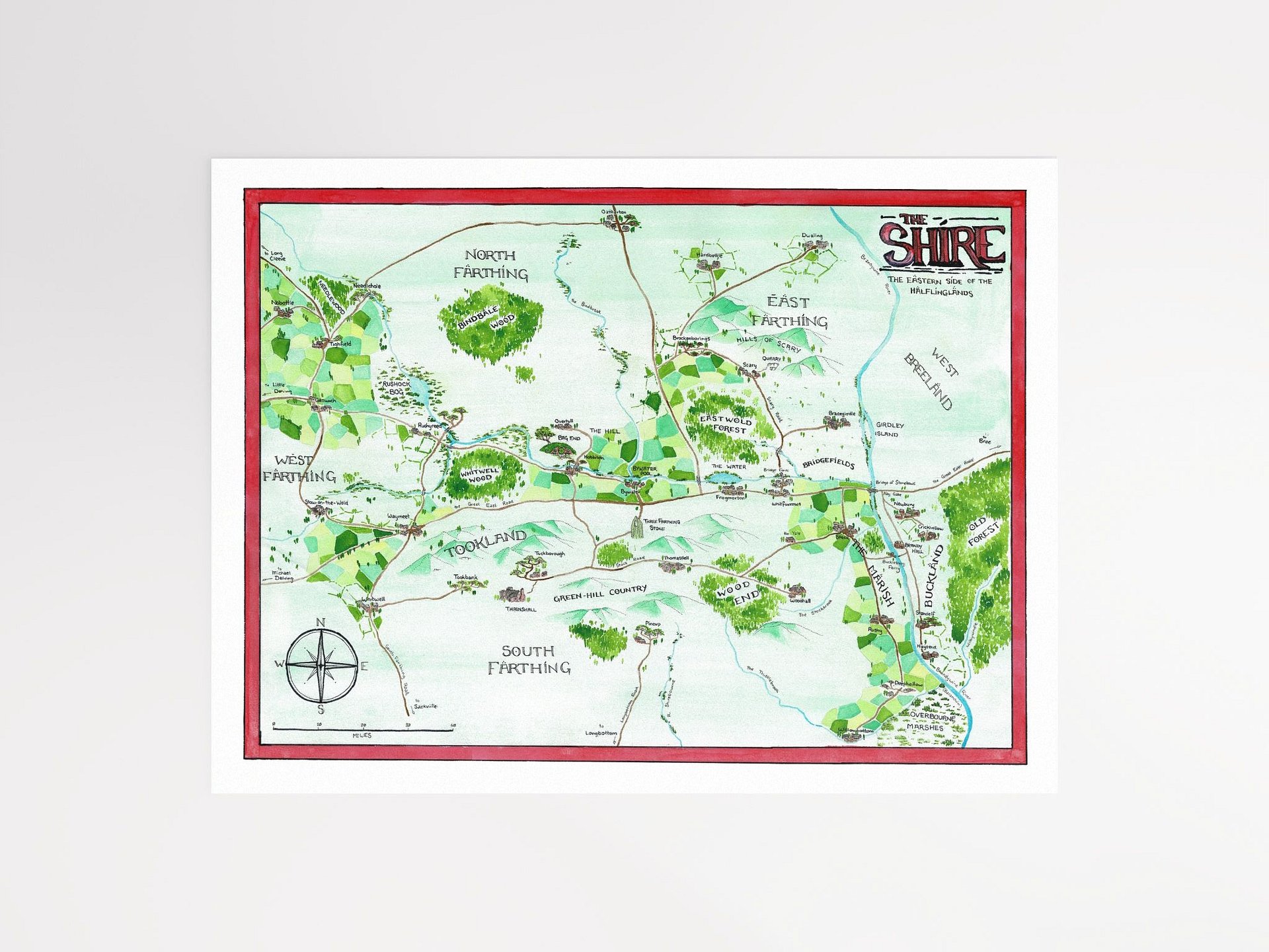 "The Shire" | Printed Map product image (1)