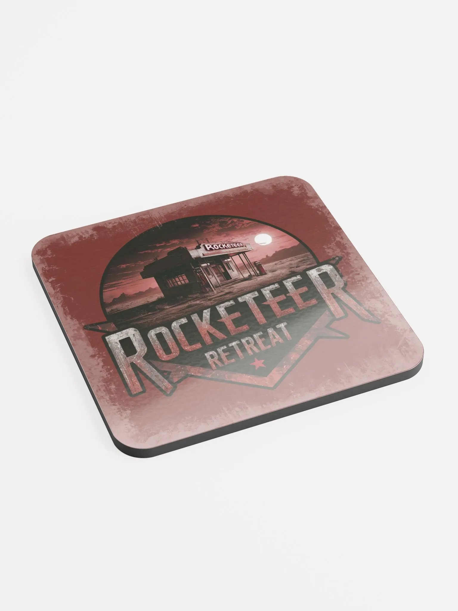 Rocketeer Retreat - Glossed Cork Coaster product image (3)