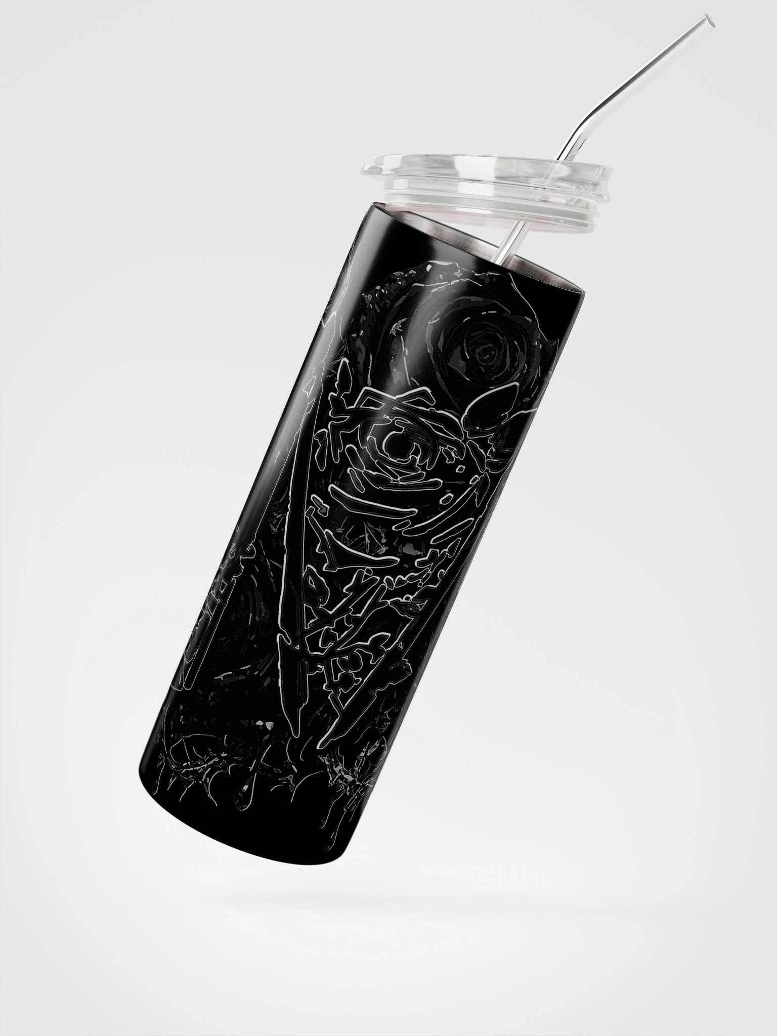 THE DIRE MANOR® — OBSIDIAN ROSE TUMBLER product image (2)