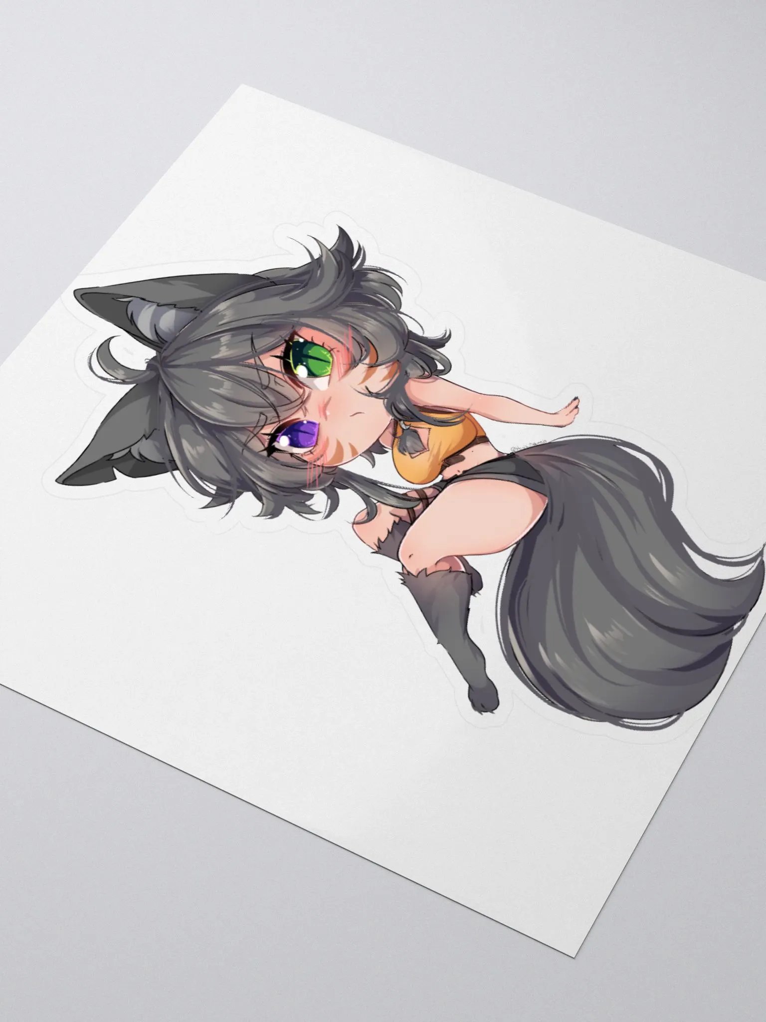WolfcatRisi Broody Chibi Sticker product image (8)