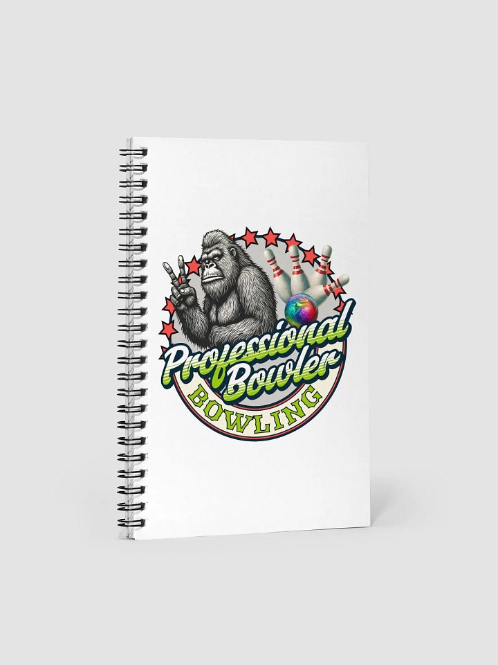 Professional Bowler Sasquatch Bowling Spiral Notebook product image (2)