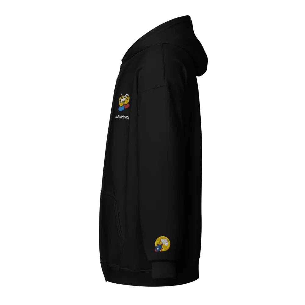 FpvBuddy Embroidered Zip Hoodie (black) product image (2)