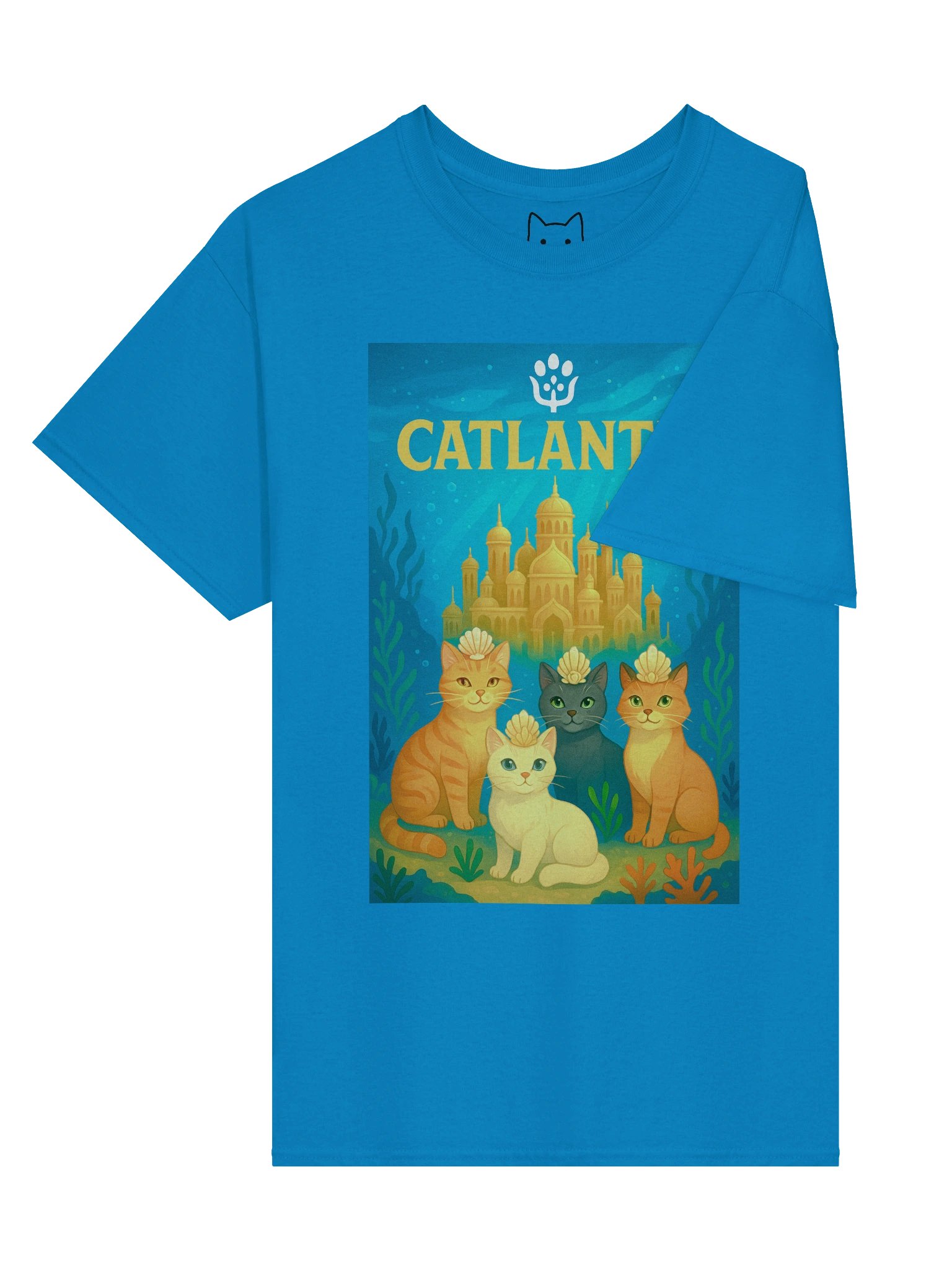 Catlantis Cat Parody Boxy Fit Unisex T-Shirt product image (15)