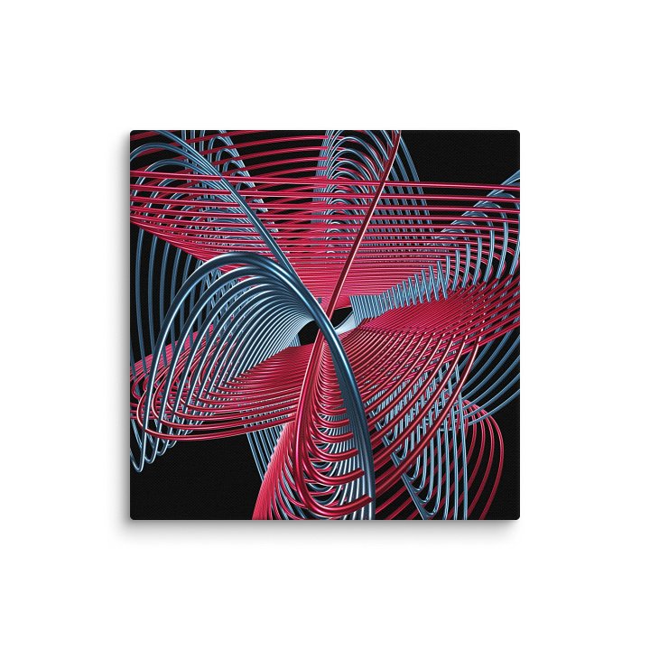 Oscilloscopic Dance #3 - Lissajous Figures Code Art Canvas Print product image (1)