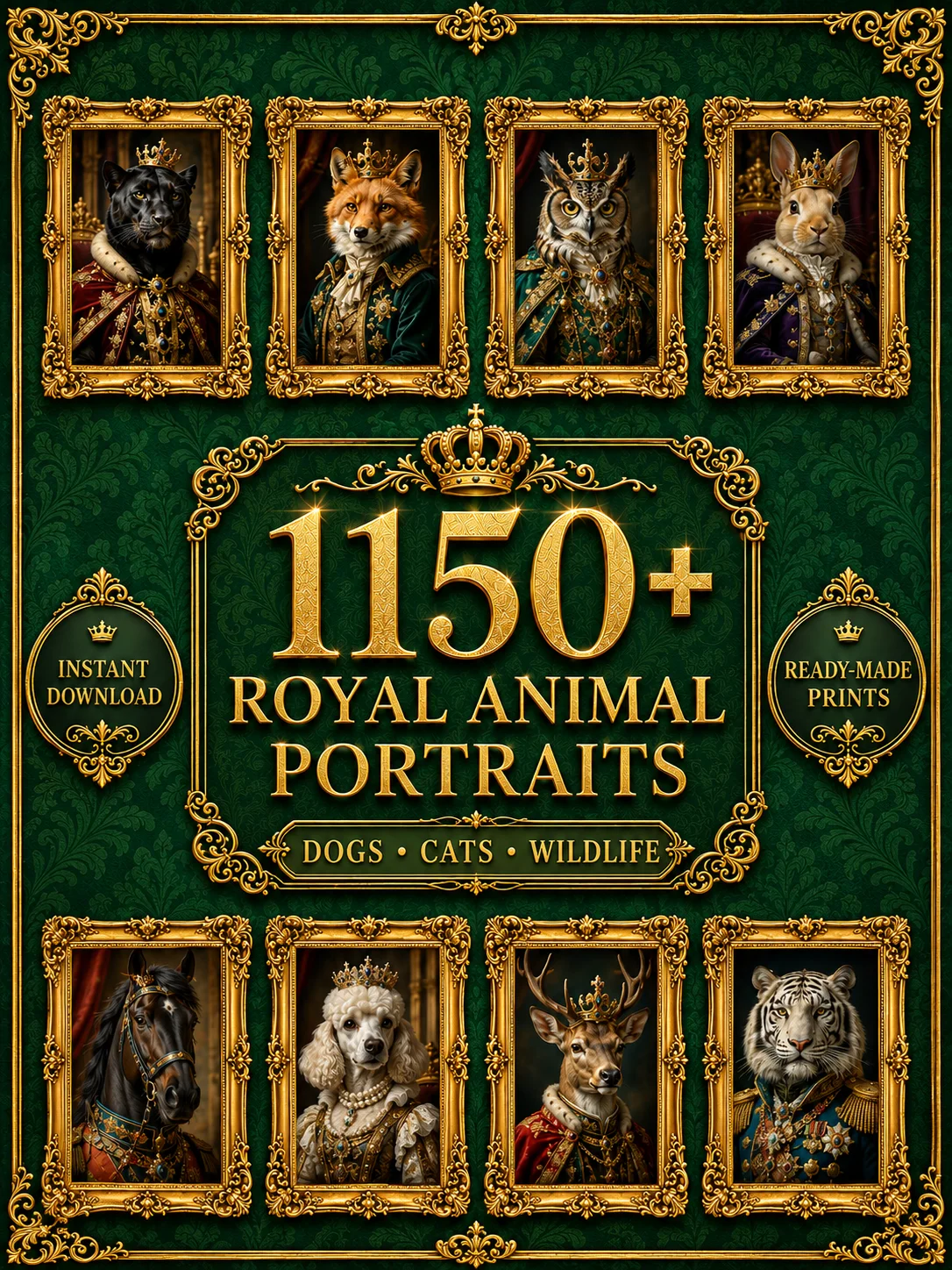 Royal Pet Portrait Wall Art Bundle, 1150+ product image (1)