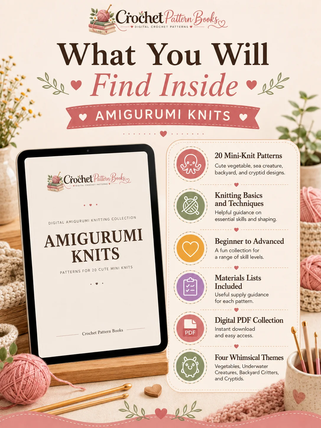 Amigurumi Knits 20 Cute Mini Amigurumi Knitting Patterns product image (2)