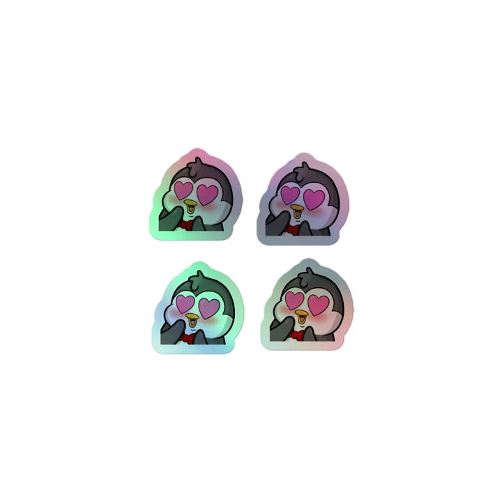 "Heart Eyes" Lil' Guy - Mini Holographic Sticker Sheet product image (1)