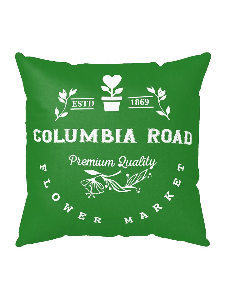 Columbia Road Market Logo Print Pillow (Green) product image (1)