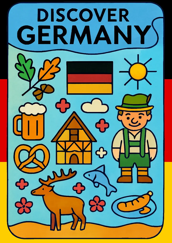 Free “Discover Germany” Poster – European Wall Art Printable (A4 & US Letter PDF) product image (1)