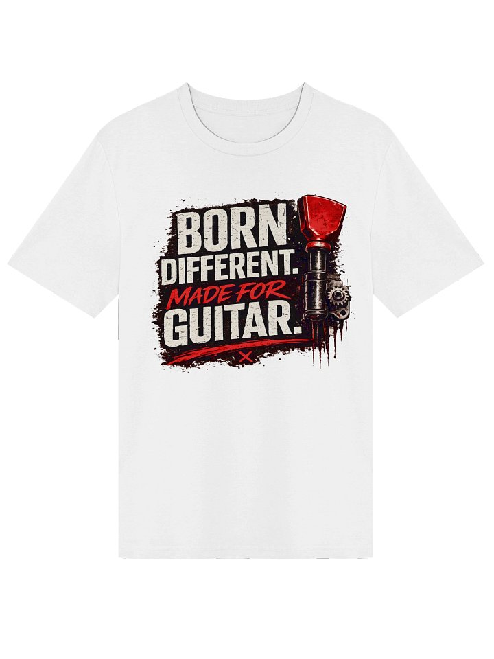 Born Different White Guitar Tee - Unisex product image (1)