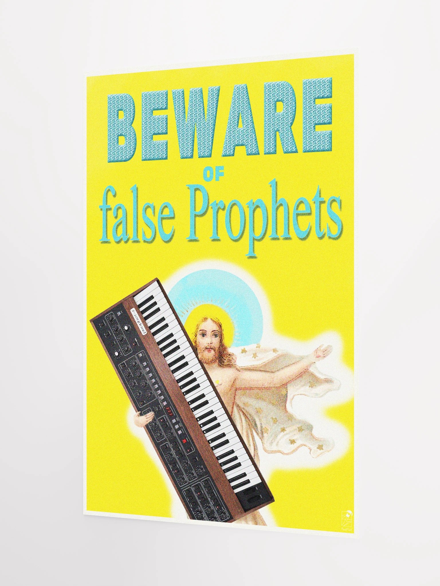 Beware of false PROPHETS! classic synth Tribute, Techno EDM Matte Paper Poster product image (3)