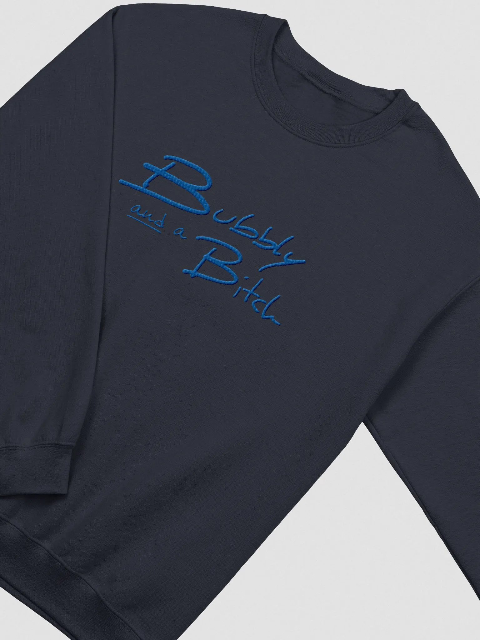 Bubbly and a B*tch (lg. royal design) embroidered crewneck product image (16)