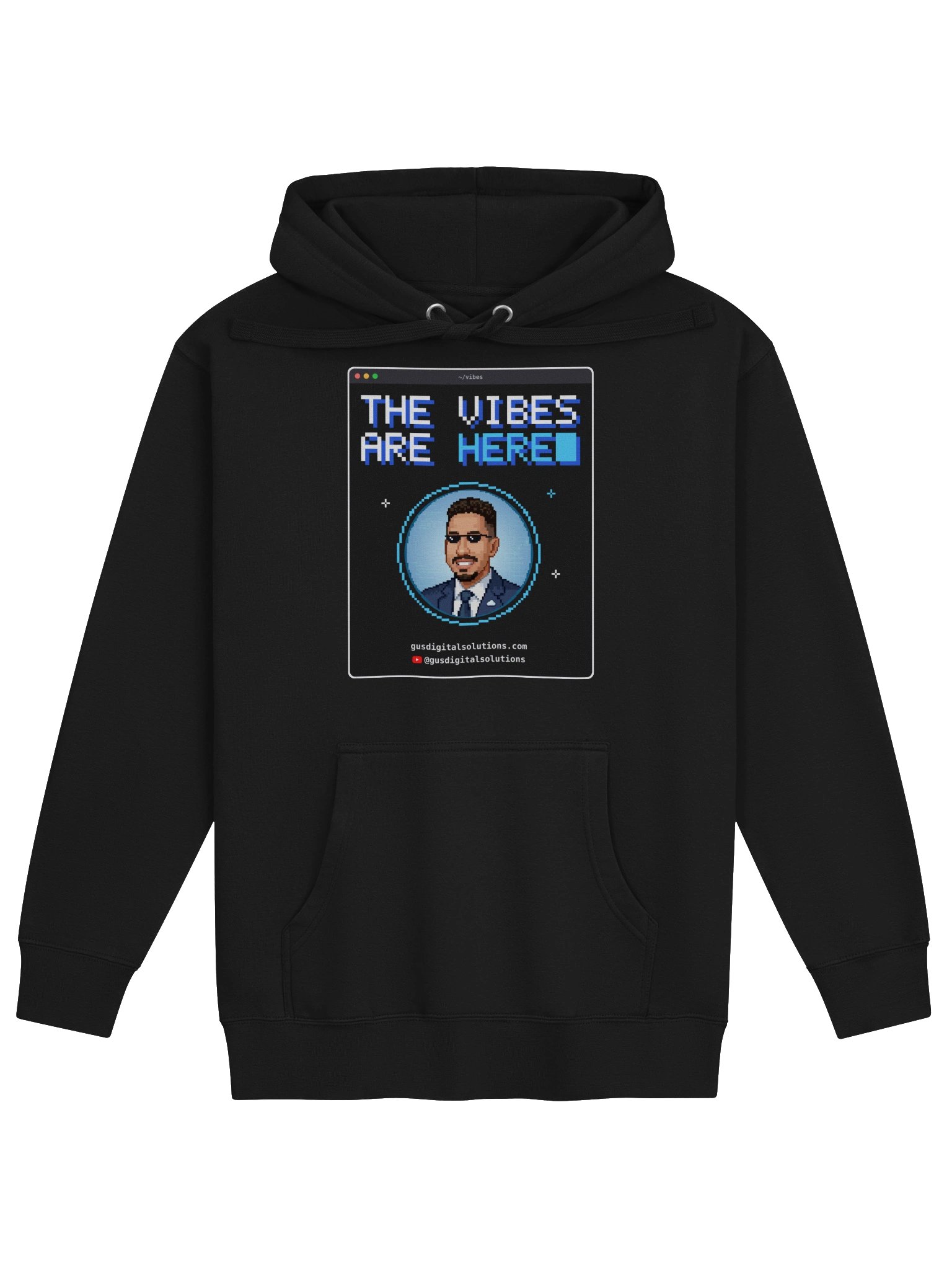 The Vibes Are Here Hoodie: Pixel Art Vibe Coding Hoodie for AI Developers product image (1)