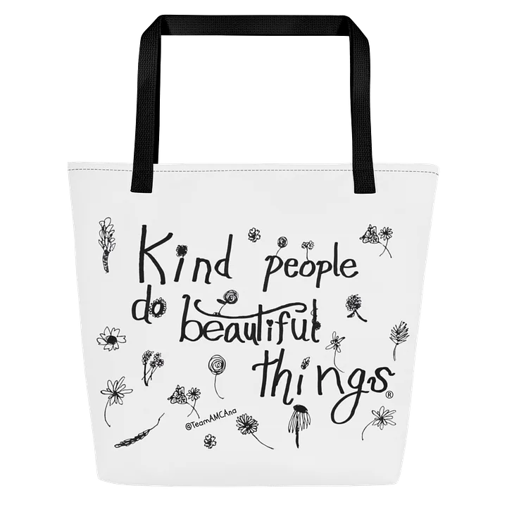 Ana's Wildflowers WHITE TOTE (B&W) product image (1)