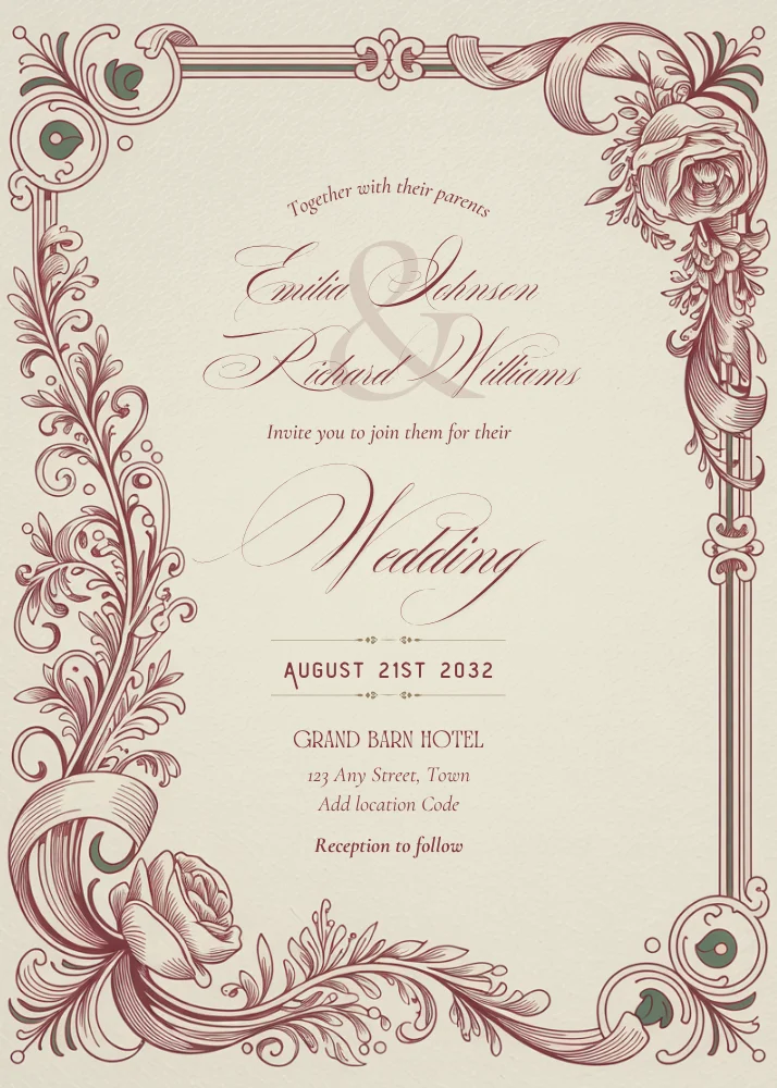 Anne Elliot Quiet Romance Regency Wedding Invitation Suite | Instant Download product image (3)