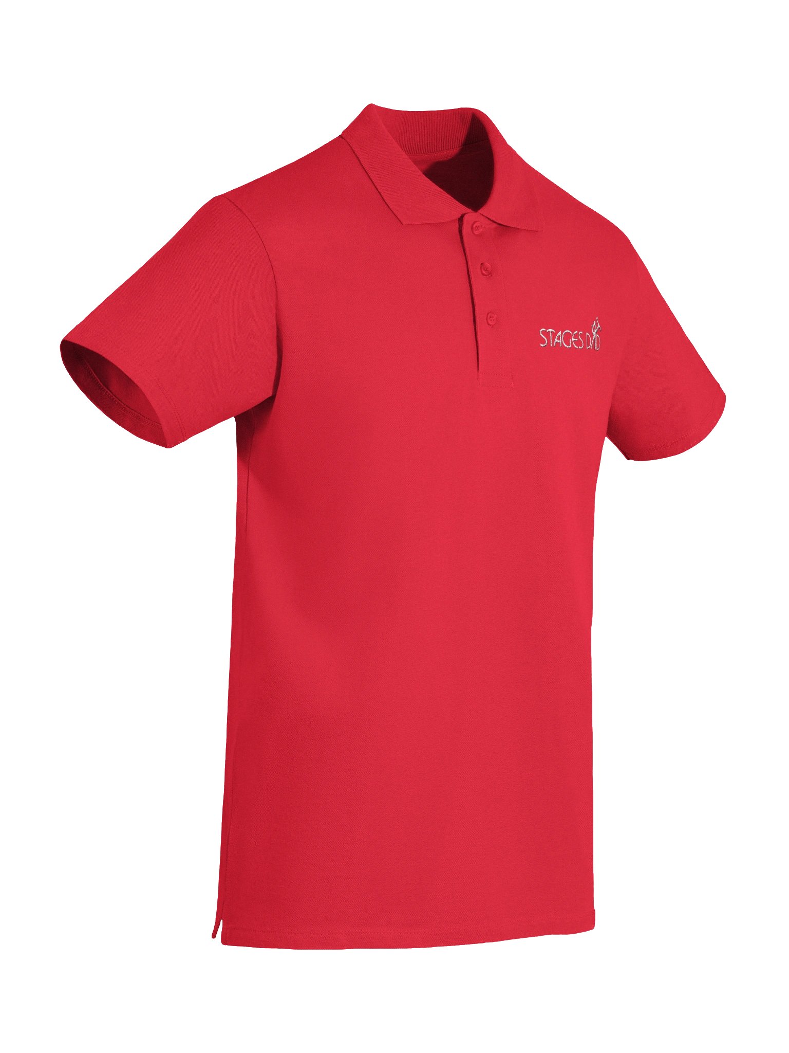 Unisex Dark Polo Shirt - White Embroidered "Stages Dad" product image (6)