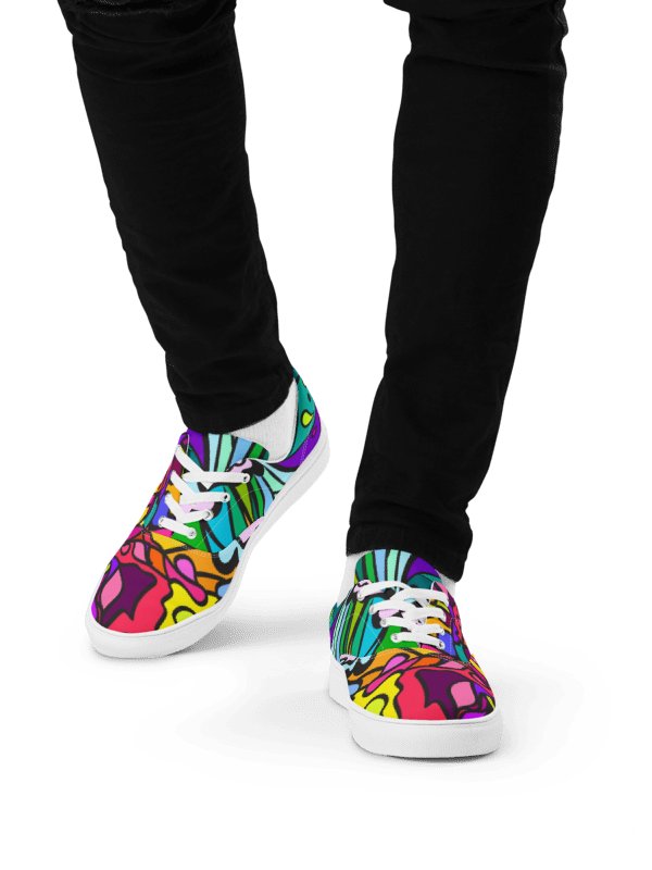 Swirls of Nature Men's Canvas Shoes - Wave at Sunset product image (12)