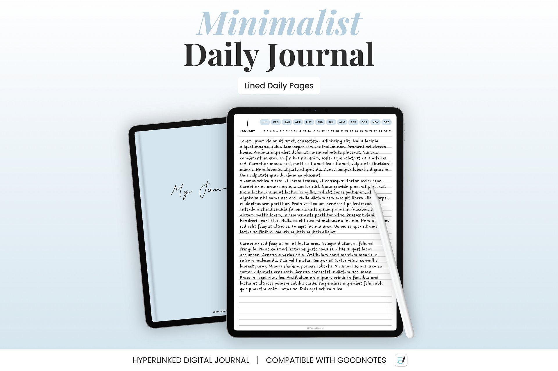 Digital Lined Journal - Blue product image (1)