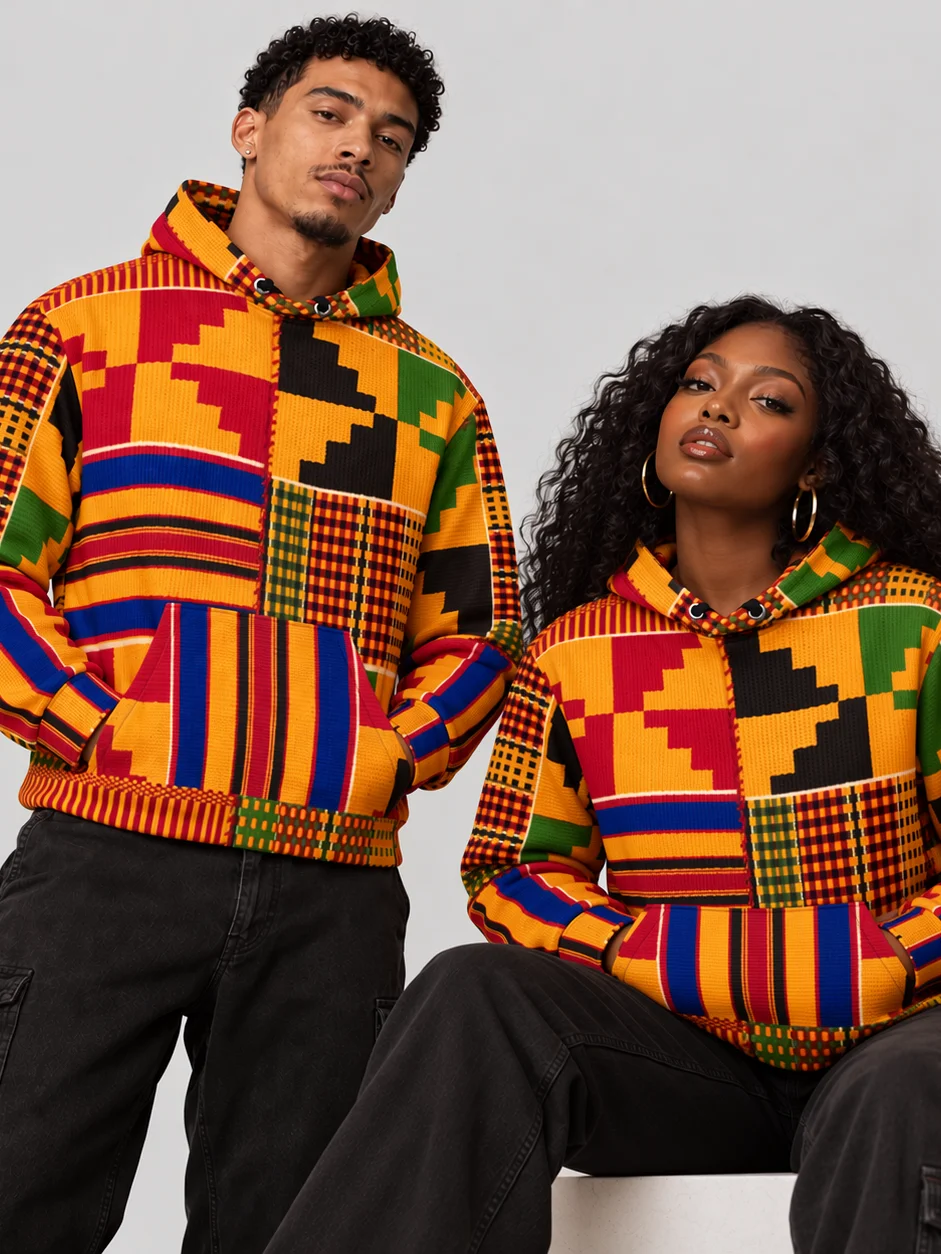 Kente Print Hoodie - Unisex product image (6)